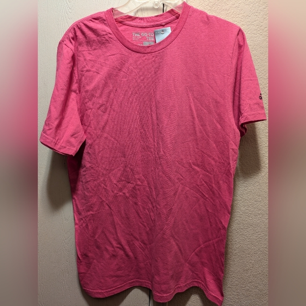 Adidas Logo Go-To Tee T-shirt Intense Pink Size M NWT MSRP $25